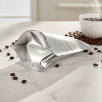 Sacs d'emballage pour grains de café à fond plat, pochettes haute barrière avec valve et fermeture éclair, sacs d'emballage pour bonbons, sacs pour aliments secs