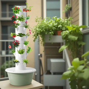 Offre Spéciale en Amérique du <span class=keywords><strong>Nord</strong></span> 9 Couches 36 Pots Serre Tour Verticale Jardin Systèmes de Culture Hydroponique avec Pompe pour Herbes - Product Image 4