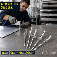 Rivet aveugle en aluminium, rivetage par traction, tête ronde, type K, rivet décoratif, diamètre 1/4 po, finition brillante, M3.2/4/5 mm