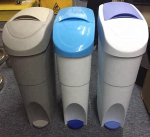 Bán buôn giá thấp nhựa vệ sinh thùng cho phụ nữ S nhà vệ sinh Thùng rác lon chân hoạt động thùng rác - Product Image 3