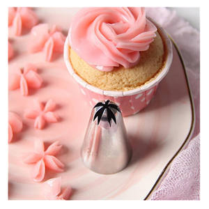 Embouts de décoration de gâteaux en forme de fleur de cerisier <span class=keywords><strong>Sakura</strong></span> 2F 25MM, en acier inoxydable 304 sans soudure, écologiques et personnalisables pour glaçage et pâtisserie - Product Image 1