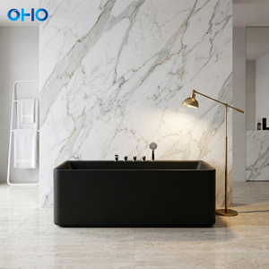 Baignoire <span class=keywords><strong>Spa</strong></span> Carrée Autoportante en Acrylique Minimaliste Durable, Matériau Épaissi, Haute Stabilité, Moderne et Écologique pour Intérieur - Product Image 3