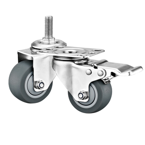 Roulettes pivotantes Jinzuan en acier inoxydable de petite taille, légères, de 1,5, 2 et 3 pouces - Roue en TPR pour équipements industriels et meubles - Product Image 1