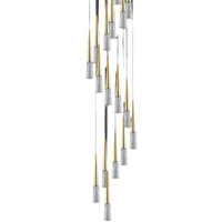OEM ODM Moderne Simple Grand Lustre en Cristal LED Or K9 Long Escalier Villa Luminaire Fournisseur