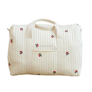 Mignon OEM grand <span class=keywords><strong>sac</strong></span> de maternité couche pour maman maternelle broderie coton épaule Nappy <span class=keywords><strong>sac</strong></span> nouveau-né <span class=keywords><strong>sac</strong></span> fourre-tout motif ours en peluche - Product Image 1