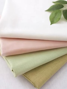 Tela de Lino y Algodón Suave de Color Sólido, Material Fino de Algodón Puro para Camisas y Ropa de Verano, Piezas de Tela con Descuento al por Mayor - Product Image 1
