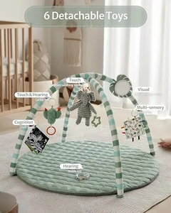 <span class=keywords><strong>Tapis</strong></span> d'éveil pour bébé avec 6 jouets détachables pour le développement sensoriel et motoriel progressif - <span class=keywords><strong>Tapis</strong></span> d'activités pour bébé - Product Image 5