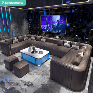 Da công nghiệp hình chữ U Câu lạc bộ thanh <span class=keywords><strong>sofa</strong></span> thiết kế mới hộp đêm hookah bar phòng chờ đồ nội thất nhà hàng ăn uống - Product Image 6