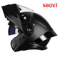 Casque modulaire rabattable en gros avec double visière, grand spoiler, coque ABS, compatible Bluetooth, doublure amovible et lavable, logo personnalisé