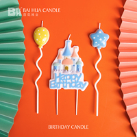 Neue beliebte Schloss form Cake Topper Kerze Castle Cake Plaque Candle