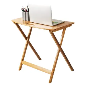 Foldable Notebook Laptop Desk Portable Standing Multifunction Home Reading Books Learn Bamboo Foldable Computer Desk
