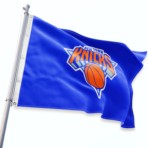 Drapeau d'équipe 100% Polyester Drapeau Custom3x5Outdoor Promotion Impression Numérique Impression logo Grand Grand Drapeau Personnalisé <span class=keywords><strong>New</strong></span> <span class=keywords><strong>York</strong></span> Knicks <span class=keywords><strong>NBA</strong></span> - Product Image 1