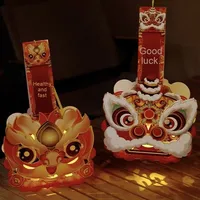 Lanterne du Nouvel An chinois 2027 en carton à faire soi-même, lanterne de festival portative pour enfants
