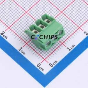 1988969 Screw Terminal Block Through hole Component (THT),P=3.5mm Connector 3.5mm Green Through Hole 3P - Product Image 1