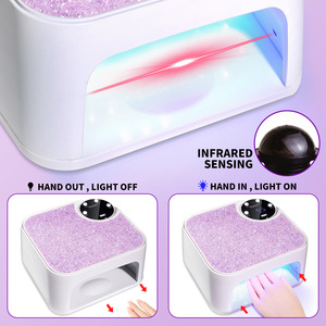 Lampe à ongles multifonctionnelle transfrontalière à brancher, haute puissance, double main, <span class=keywords><strong>UV</strong></span>/LED, rotation à 360°, 6 LED, chargement USB, incrustation de diamants - Product Image 4