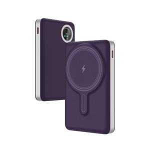 Batería Externa OEM de 10000 mAh con Logotipo Personalizado, Magnética, 2 en 1, Semi-Sólida, con Carga Inalámbrica y Funda de Cuero - Product Image 1