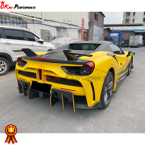Kit de cuerpo de fibra de carbono seco brillante para <span class=keywords><strong>Ferrari</strong></span> 488 MansoR Bodykit - Product Image 4