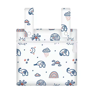 กระเป๋าผ้าอ้อมเด็กกันน้ำแบบเปียกแห้งมีซิปเดียวสามารถนำกลับมาใช้ใหม่ได้รถเข็นกระเป๋าคุณแม่มือคู่สามารถแขวนได้ - Product Image 4