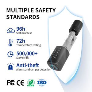 ओयो डिजिटल डोर लॉक सिलेंडर स्मार्ट टलॉक वाई-फाई ऐप छोटे लॉक कंट्रोल आउटडोर बायोमेट्रिक फिंगरप्रिंट इलेक्ट्रॉनिक लॉक - Product Image 2