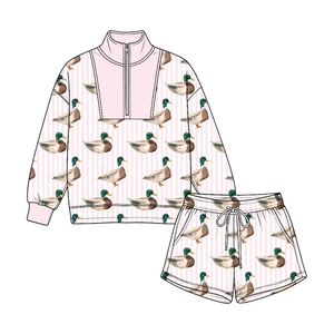 ชุดเสื้อผ้าลำลองสำหรับเด็กผู้หญิงและเด็กผู้ชาย ลายพราง แขนยาว มีเชือกผูกเอว กางเกงขาสั้น สำหรับฤดูใบไม้ร่วง - Product Image 3