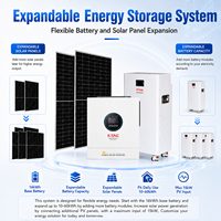 Paket Sistem Tenaga Surya Lengkap 12KW Inverter Hybrid Off-grid Fase Tunggal Penyimpanan Baterai LiFePo4 16KWH 51.2V314AH Sistem Tenaga Surya Rumah Tangga