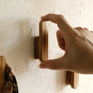 Porte-<span class=keywords><strong>manteau</strong></span> mural en <span class=keywords><strong>bois</strong></span> massif, écologique, pour entrée, avec crochets pour serviettes - Product Image 3