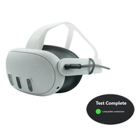 Kabel Transfer Data USB C Universal, kabel sudut kanan VR 5 Meter untuk Meta Quest 3 Tautan USB 3.0