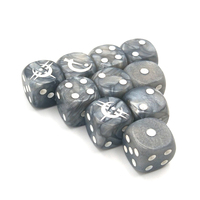 Vente en gros dés D6 à points colorés personnalisés dés carrés droits 10mm 16mm dés noirs blancs personnalisés