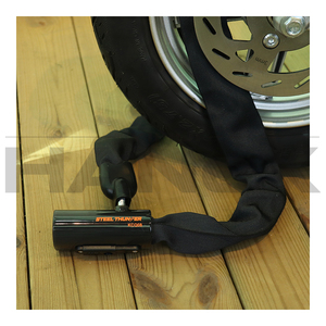 Chaîne d'alarme de sécurité <span class=keywords><strong>antivol</strong></span> 120dB chaîne de verrouillage de vélo avec manchons pour la sécurité du <span class=keywords><strong>scooter</strong></span> et du vélo - Product Image 3