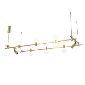 <b>Round</b> Classic Hoist Luxury Brass <b>Ceiling</b> Lamp Decoration Candelabro Art Deco Chandelier for Dining Room Track <b>Lighting</b> - Product Image 4