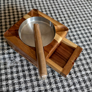 Custom Logo Wooden Ashtray for Promotional Gifts - Product Image 1