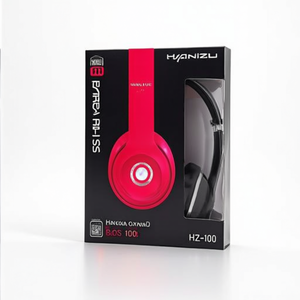 Cuffie On-Ear Hanizu HZ-100 Extra Bass con Suono Surround Perfetto, Rosse, 1 Pezzo - Product Image 1