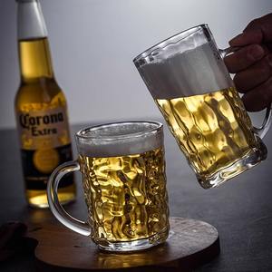 Verre à bière premium avec poignée, verre épaissi 500 ml, pour les soirées, ensemble de verres à bière artisanale couleur unie - Product Image 2