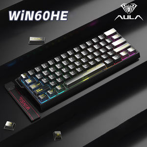 Clavier Aula WIN60 HE Series 8000Hz filaire RGB transparent avec touches magnétiques - Product Image 2
