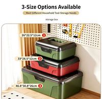 Caja de Almacenamiento de Plástico con Cerradura y Asa, Portátil, para Herramientas, Objetos de Valor, Organizador para Hogar y Garaje