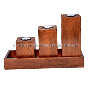 Wood <b>Candle</b> Holder with Best Home for Hotel with Best Quality Piece and Hard <b>Shaped</b> and Customized Size and Room Decor - Product Image 5