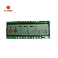LCD COB Reflektif 5 Digit Segmen Positif TN 3.0V Tampilan Suhu Kelembaban SML05144