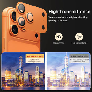 Jms无线金属相机镜头全保护器2025新到货相机保护器适用于iPhone 17 Pro/17 Pro Max -Orange - Product Image 3