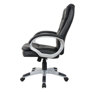 Silla de <span class=keywords><strong>Oficina</strong></span> Giratoria Económica <span class=keywords><strong>para</strong></span> Jefe Ejecutivo, Reclinable, Eléctrica, Clásica en PU Negro - Product Image 3