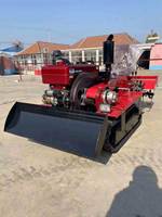 Mini tracteur chenillé, cultivateur, charrue à tirer, machine à rainurer agricole