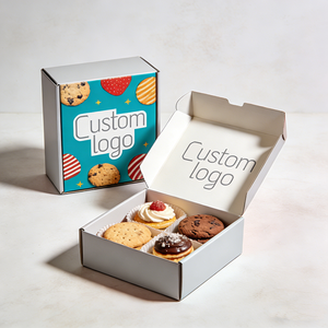 Boîtes à biscuits 5x5x2 pouces, emballage <span class=keywords><strong>de</strong></span> boulangerie, design du Nouvel An chinois, livraison, logo personnalisé, boîte à pâtisserie <span class=keywords><strong>de</strong></span> luxe - Product Image 2