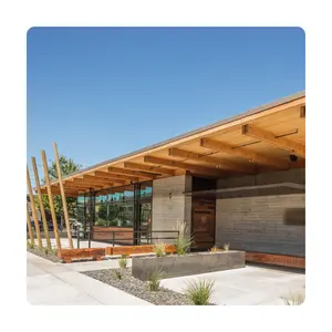 A1 Fireproof Wood-Grain Concrete Tiles Exterior Concrete Wall Panels Concrete Cement Building Materials For Shop Hotel Villa