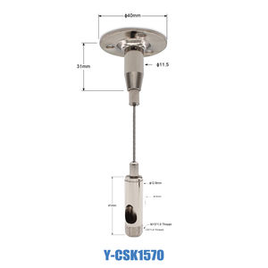 Kits <span class=keywords><strong>de</strong></span> <span class=keywords><strong>suspension</strong></span> <span class=keywords><strong>de</strong></span> câbles <span class=keywords><strong>pour</strong></span> luminaires en acier inoxydable à prix compétitif avec clips <span class=keywords><strong>de</strong></span> câble en laiton <span class=keywords><strong>pour</strong></span> suspendre les luminaires - Product Image 5