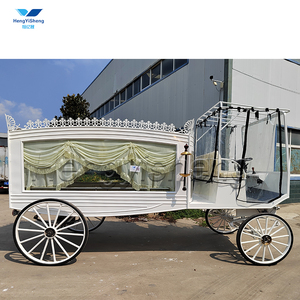 High Quality White Electric Chariot Hearse with 4 <b>Wheels</b> Manufacturer of Funeral Buggy and Horseless Hearse - Product Image 3
