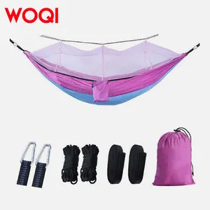 WOQI portable pour une seule personne camping sac à dos hamac tente extérieure ultra légère camping moustiquaire hamac