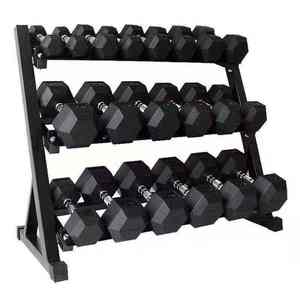 CZFIT Top Quality Cheap Hex <b>Dumbbells</b> Stable Placement and Rubber Coated Cast Iron <b>Dumbbells</b> for Gym Fitness - Product Image 6