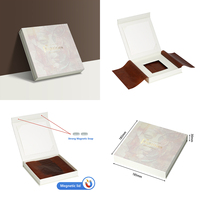 Boîte rigide magnétique blanche en gros avec logo imprimé et gaufré pour emballage de chocolat, de dattes, de cosmétiques et de petits cadeaux