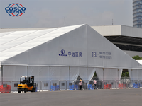 Tente de réception de luxe transparente COSCO pour 500 personnes, idéale pour mariages, dîners et stockage
