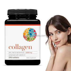 Collagène hydrolysé enrichi en vitamine C 6000 mg, complément alimentaire pour la peau, les cheveux et les ongles, 290 <span class=keywords><strong>comprimés</strong></span>, <span class=keywords><strong>comprimés</strong></span> de collagène - Product Image 1