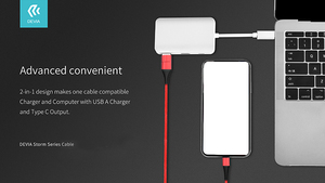 Cargador de <span class=keywords><strong>2</strong></span> en 1 tela de aluminio de Shell adaptador usb-C cable de datos - Product Image 6